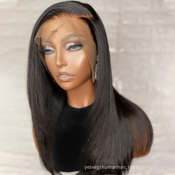 Wholesale Raw Brazilian Virgin Cuticle Aligned Human Hair Full Hd Lace Front Wig Cheap Transparent Lace Frontal Wig For Women